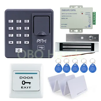 

Full set Fingerprint+RFID EM cards Door Lock Access Control Controller Kit for access control with magnetic lock