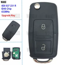 4D0837231R WALKLEE 433 MHz Chave Remota para Audi/4D0 837 231 R para A2 A3 A4 B5 A6 Quttro RS 1997-2002