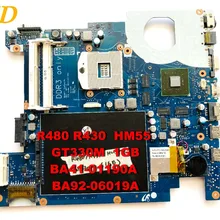 Оригинальная материнская плата для ноутбука SAMSUNG R480 R430 HM55 GT330M 1GB BA41-01190A BA92-06019A протестирована