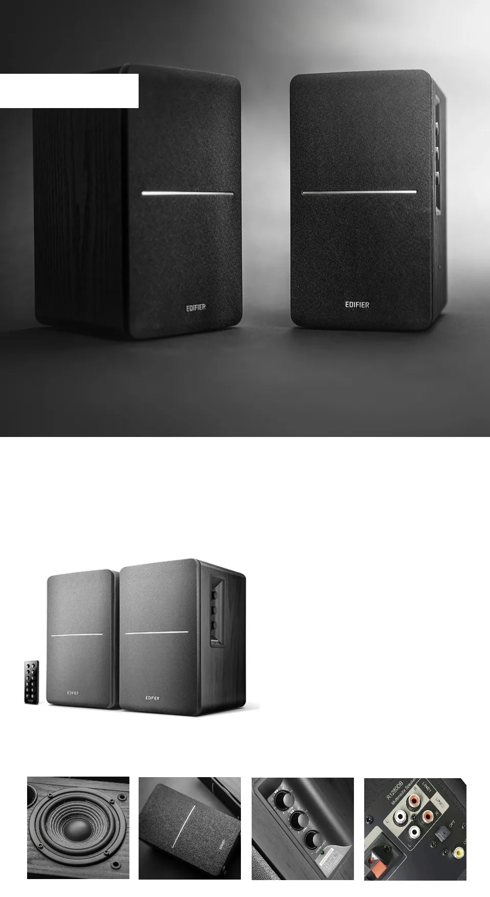 EDIFIER R1280DB Bluetooth Speaker Bookshelf Powerful Bass Speaker