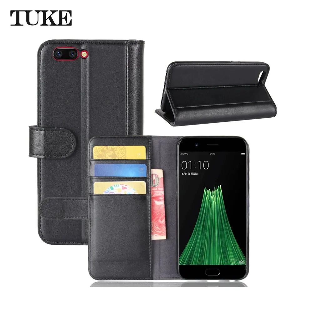 TUKE Натуральная кожа Флип Мягкий силиконовый чехол для OPPO R11 кошелек Подставка Сумочка для телефона чехол для OPPO R 11 задняя крышка Coque