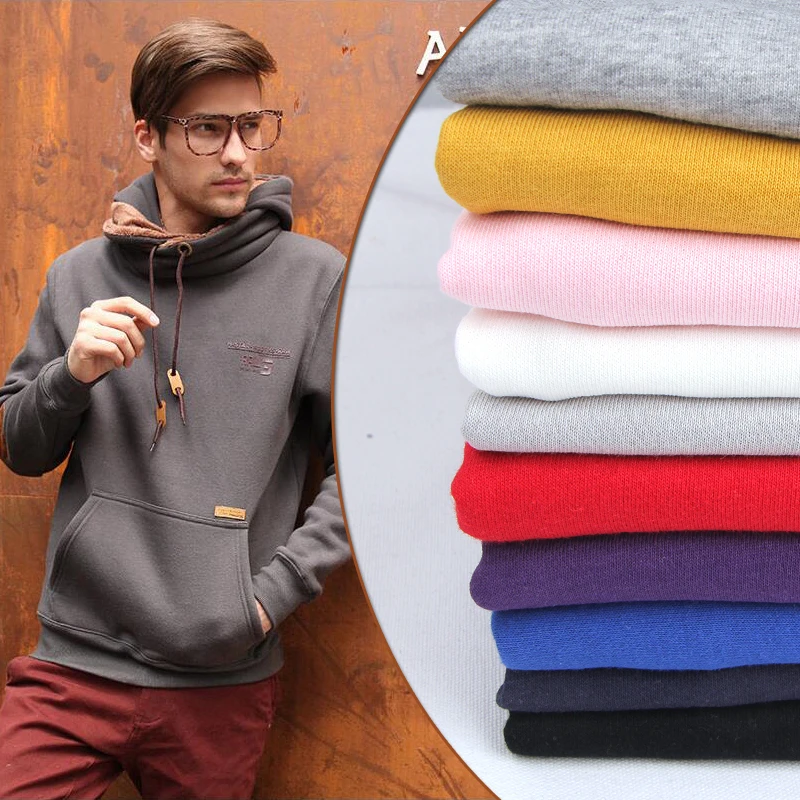 Хлопковый плотный спортивный свитер из трикотажной ткани 50*180 см махровая ткань DIY шитье для теплого зимнего пальто одежда микро эластичный пэчворк