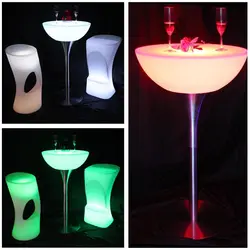 Портативный свет барный стол/полиэтиленовый светодиодный RGB коктейль бар стол SK-LF20 (D60 * H110cm) Бесплатная доставка шт./лот