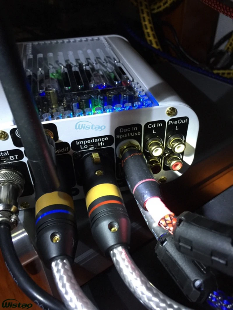Tube Headphone Amplifier DAC Preamplifier 12AT7-TII Bluetooth 4.0 CSR8670 XMOS ES9018 Decoder DSD Luxury Version White 110/220V