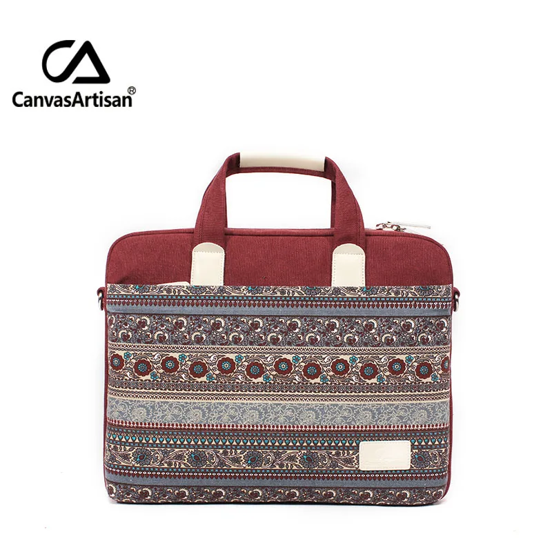 Top Quality 13 inch Retro Style Canvas Laptop Handbag 13.4" Briefcase Notebook Protective Bag Unisex Business Laptop Bags