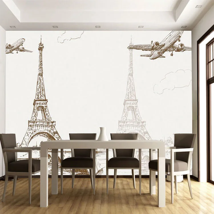 

Free Shipping 3D TV sofa bedroom living room hotel building wallpaper coffee house tea shop wallpaper mural