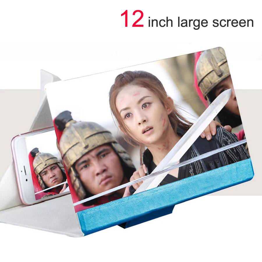 

12 inch Folding Phone Screen Magnifier Cellphone Amplifier Mobile Bracket Desktop Holder 3D HD Projector Video Stand For Phone