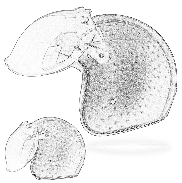 Новинка, модный мотоциклетный шлем, 3/4 лицо, Ретро шлем, мотоциклетный шлем