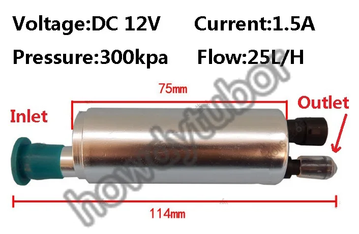 

Fuel External pump for Small engine EFI Electronic Fuel Injection kit UAV Motorcycle trail bike ATV Quad Frenzy Snowmobile buggy