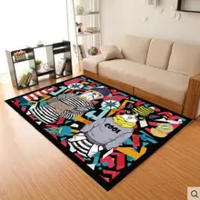 Ковер в американском стиле с изображением животных из мультфильмов, журнальный столик для гостиной, супер мягкий ковер из кораллового флиса, коврик для детской спальни