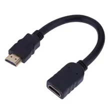 20cm HDMI Male to Female Video Extension Cable HDMI 1.4 Copper Core HD Video Cables Cord Wire Line for HDTV/Projector/DV