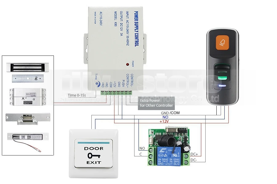 DIYSECUR отпечатков пальцев RFID 125 кГц клавиатуры двери Система контроля доступа безопасности замок комплект