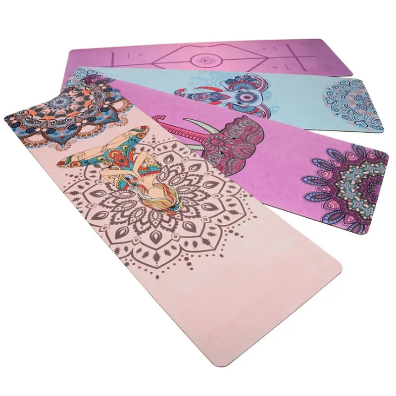 TPE Yoga Mat High Quality Rubber Pad Suede Natural Rubber Super Non-slip Yoga Mat Body Alignment System Thin Natural Rubber Mat
