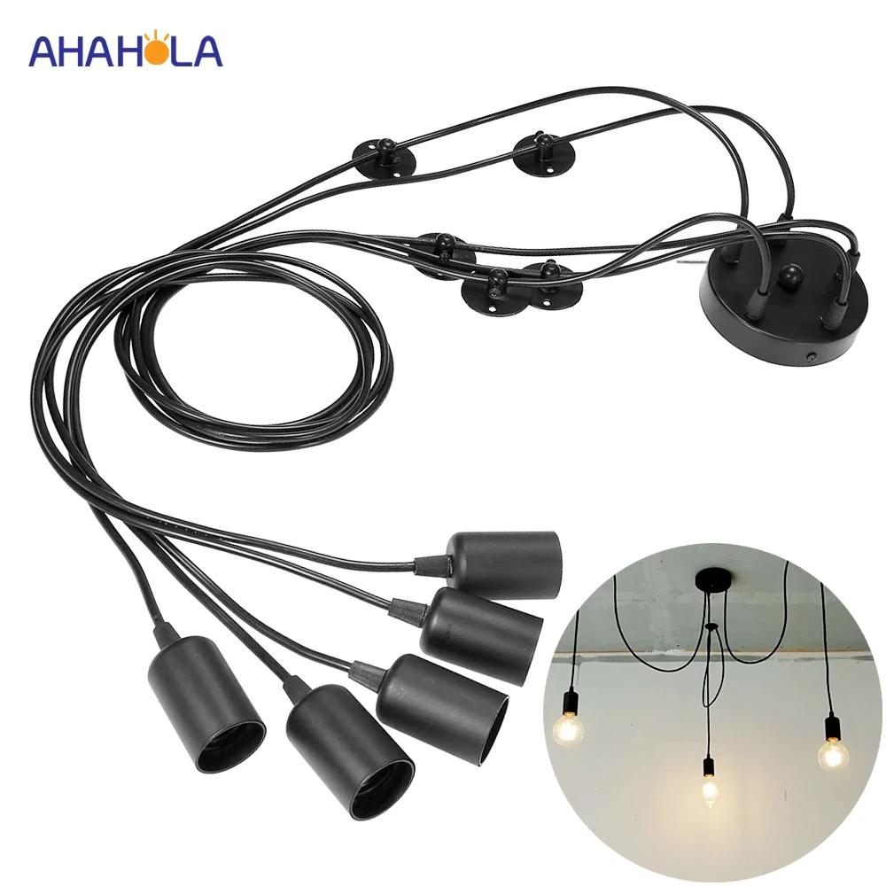 

Ceiling Modern Pendant Lamp Nordic Pendant Light E27 Black Hanging Lights Kitchen Fixture Industrial Vintage Light Fixture