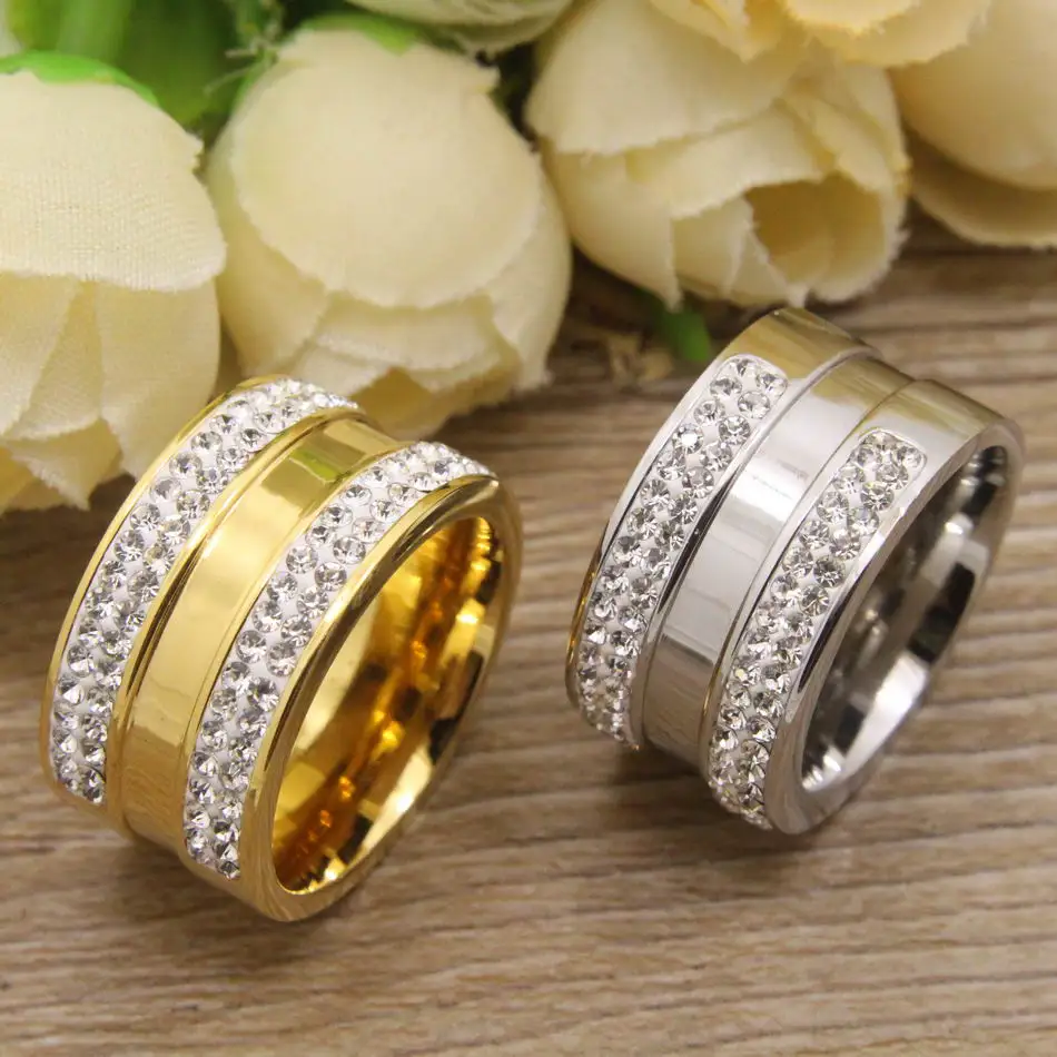 Top Quality Gold and Silver Color Hot Wholesale Newest Fashion Jewelry Rings Stainless Steel For ...