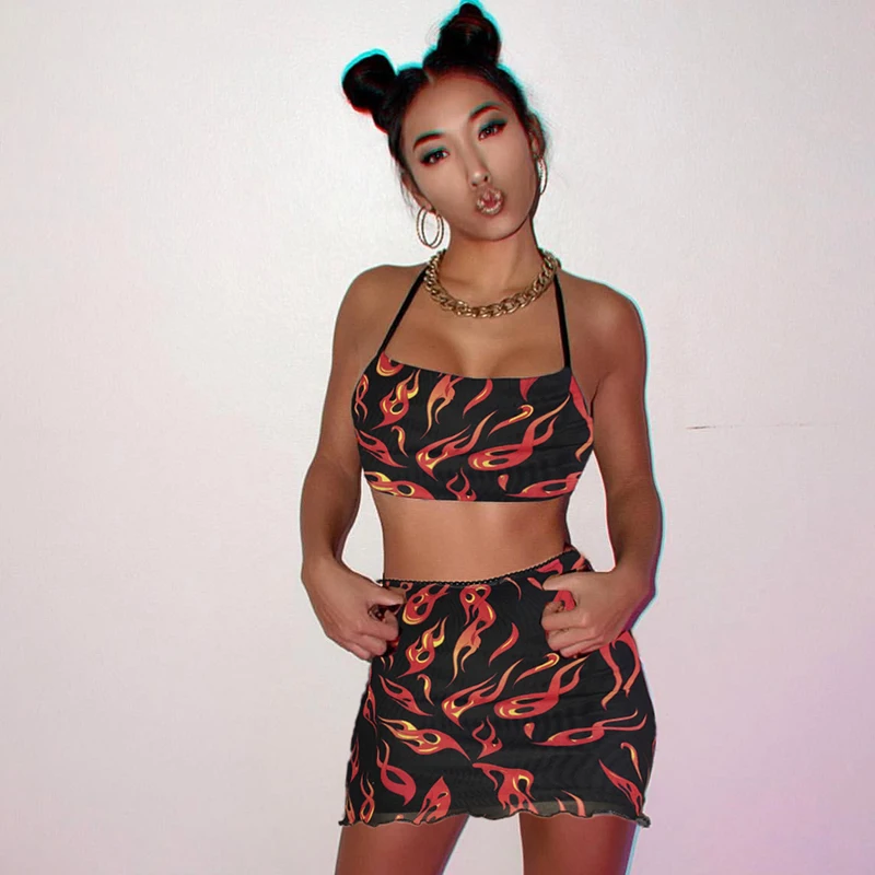 Darlingaga 2019 الصيف لهب طباعة شبكة تنورة النساء Bodycon أزياء تنورة عالية الخصر قصيرة مثير حزب البسيطة التنانير إمرأة أسفل Darlingaga 2019 الصيف لهب طباعة شبكة تنورة النساء Bodycon أزياء تنورة عالية الخصر قصيرة مثير حزب البسيطة التنانير إمرأة أسفل