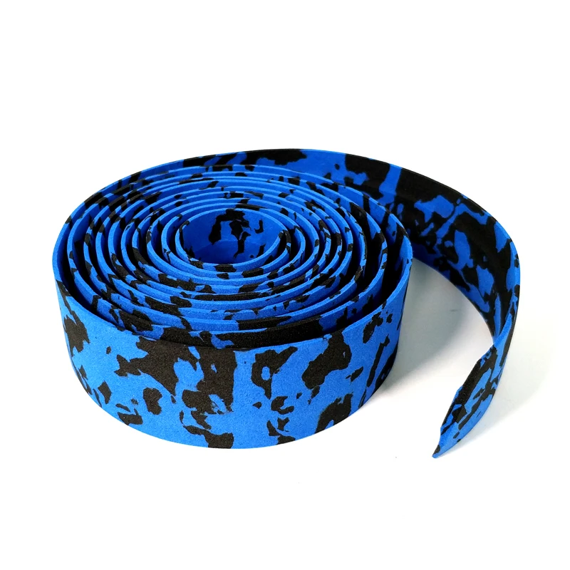 Cycling Road Bike Sports Bicycle Cork Handlebar Tape Black + 2 Bar Plug Carbon fiber belt strap