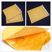 10 шт./компл. 90X130 мм желтая Крафтовая бумага воздушно-пузырчатой упаковочной пленкой подарки посылка конверты