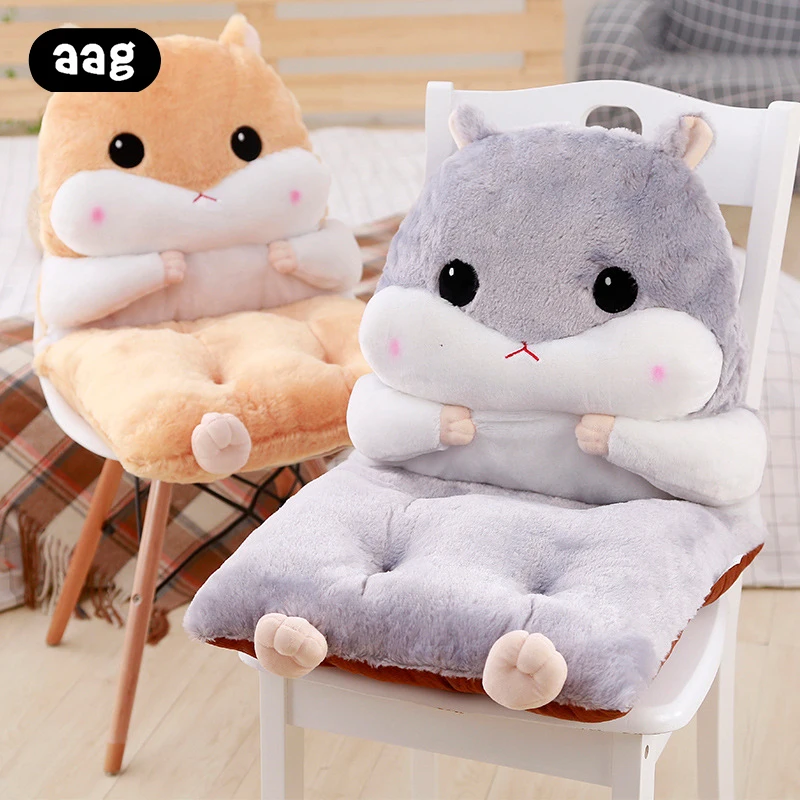 

Cute Hamster Flannel Chair Seat Cushion Hand Warmer Tatami Cushion Pillow Pad Home Decoration Car Office Sofa Cushion