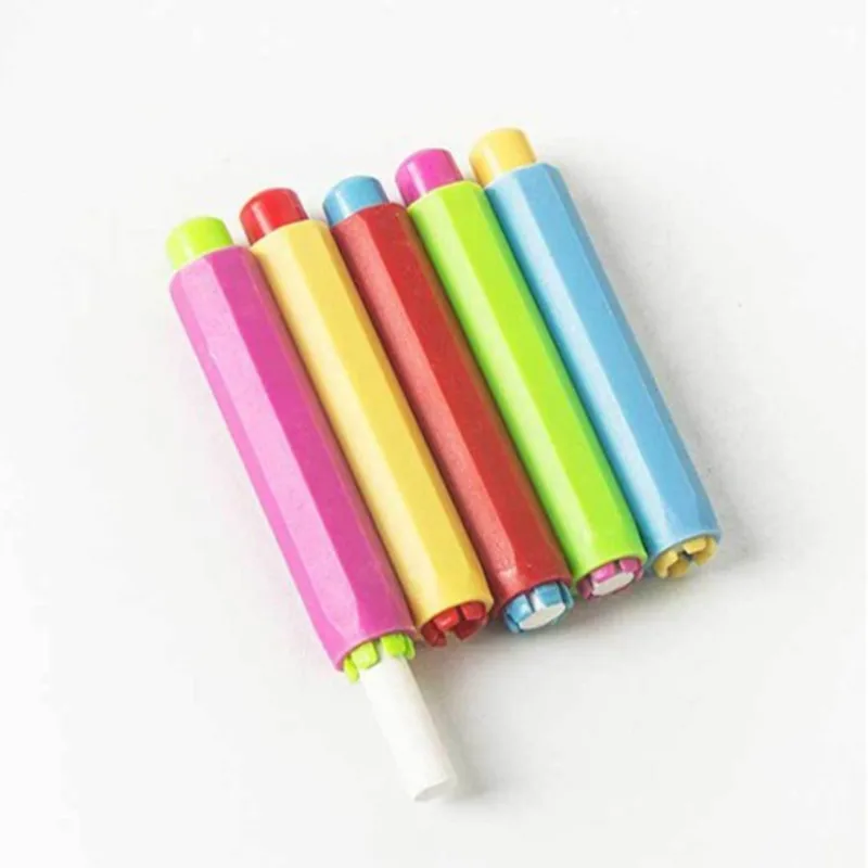 다채로운 플라스틱 먼지없는 초크 홀더 펜 초크 클립, 교사용 Porta Tiza 칠판 스티커 칠판, 10 PCs/로트