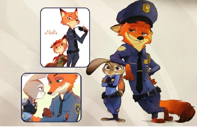 Милый Единорог фильм Zootopia косплэй костюм Джуди лиса Ник для мужчин женщин костюмы на Хэллоуин полицейский форма Одежда для девоч