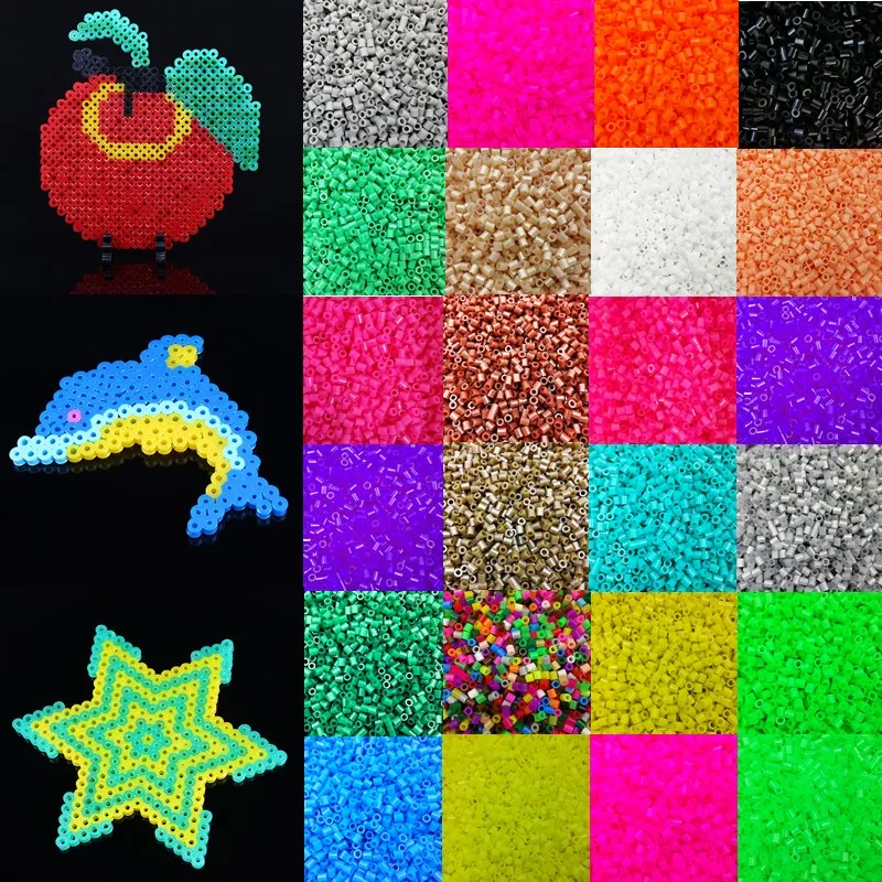 Fashion 1000pcs Candy Color 5mm Plastic Hama Perler Beads For Educate Kids Child Gift  Handmade DIY Toys Free Shipping