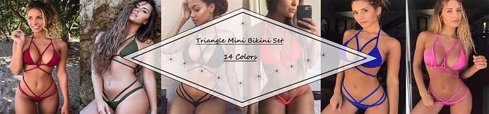 cute bikini sets 2022 New Bikini Micro Swimwear Mini Women Swimsuit Sexy Bandage Brazilian Bikini Set Push Up Swimwear Women Biquini Beachwear push up bikini set