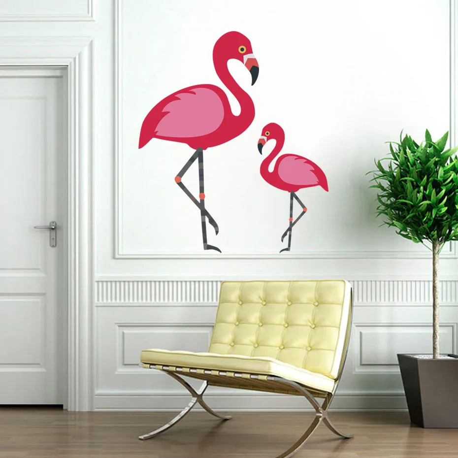 

35X65cm Flamingo Cartoon Animal Wall Stickers For Living Room Modern Wall Decor Art Decals Murals Removable Wallpaper For Kids