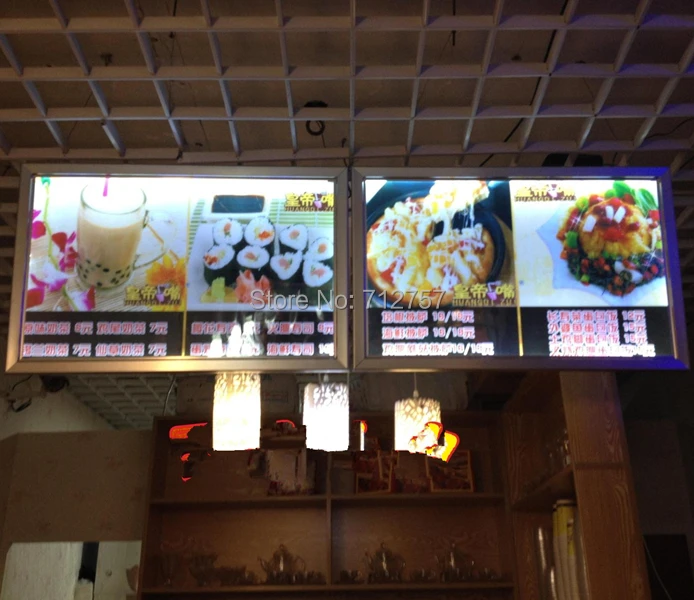 Панель для меню ресторана с светодиодный боковая подсветка