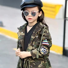 fashion Coat Winter Children Jacket Hoodies children coat Girls Clothes Kids jackets Geometric camouflage overcoat for
