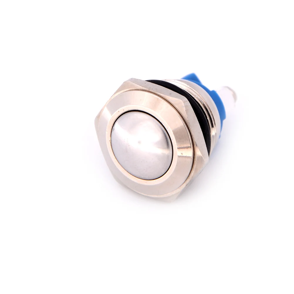 

ZLinKJ 1pcs 16mm Stainless Steel Waterproof Momentary High Metal Push Button Switch Car Start Horn Speaker Bell Automatic Reset