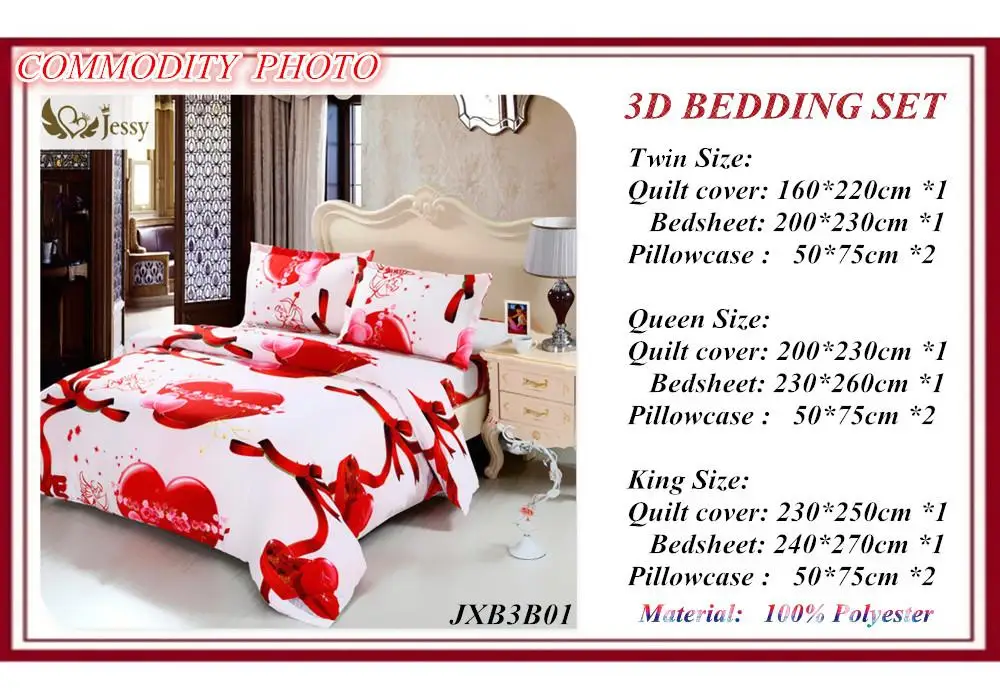 3Dprinted Polyester bed sheet 4 pcs Bedding Set Sketching With Style Attractive Magnificent (1)
