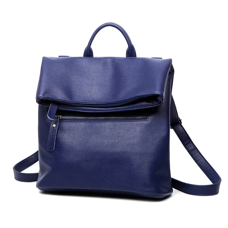 blau Hochwertige Studenten 2017 Schultaschen grau Casual Leder Reisetasche Damen Für Vintage Rucksäcke Mädchen Frauen Schwarzes Jugendliche wxCCTFI6q