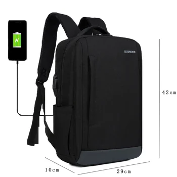 

Men Laptop Backpacks 15.6 School Bags For Teens With Usb Water-Resistant Black Unisex College School Backpack Travel bag Mochila