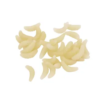 

100Pcs 2cm Fishing bait artificial soft bait lures lifelike simulation worm maggot Grub form bait fish odor cream