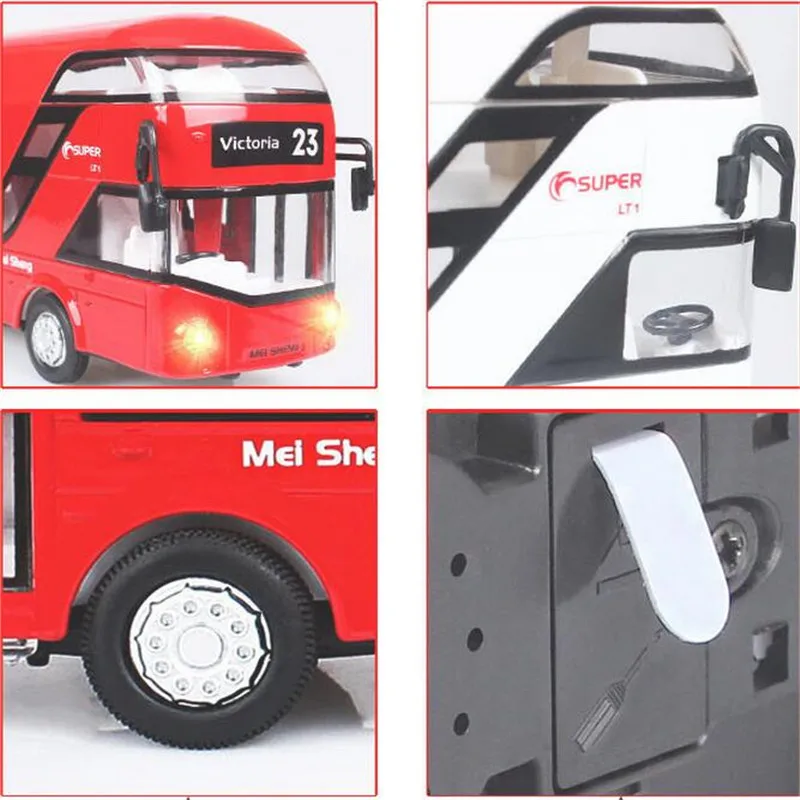 City Bus Music Light Toy Designed for Londoners Kids Children Playing Game (6)