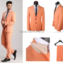 Мужские костюмы новые дизайнерские мужские цветные костюмы/оранжевый смокинг/оранжевый формальный смокинг/деловой костюм для мужчин(пальто+ брюки