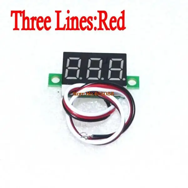 

0.36" Digital Voltmeter DC 0V-30V Three Lines 3 digit Voltage Panel Meter Display led Color : Red