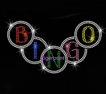 

Bingo rhinestone transfer motif hot fix rhinestone motif