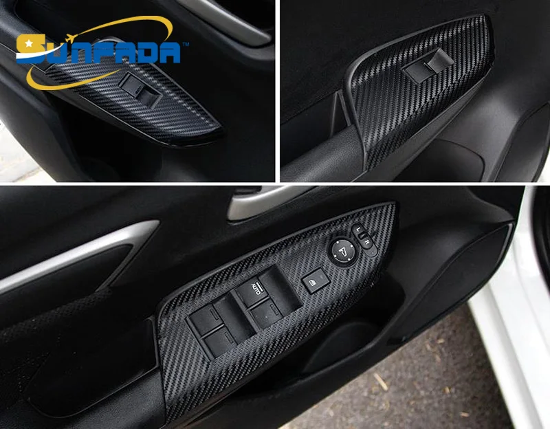 SUNFADA Koolstofvezel Interieur Armsteun Decoratie Auto Sticker ... SUNFADA Koolstofvezel Interieur Armsteun Decoratie Auto Sticker ...