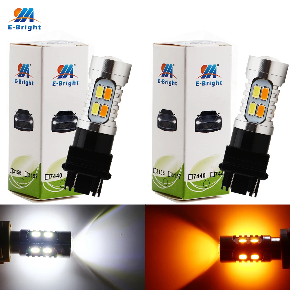 YM E-Bright! 2 шт. Автомобильные светодиодные лампы 3157 P27/5W T25 5730 20 SMD 12 В | Автомобили и