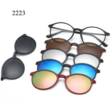 Магнитные солнцезащитные очки на застежке с магнитной сумкой, мужские поляризованные солнцезащитные очки с клипсами по рецепту, близорукость, ночное видение