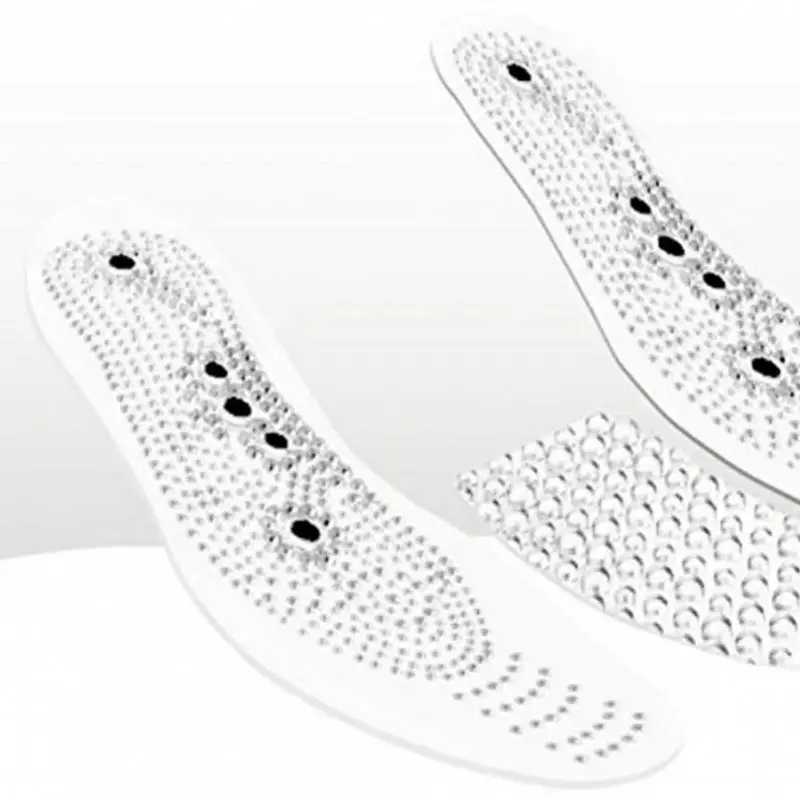 1 пара магнитных массажных стелек прозрачные силиконовые 5 магнитов Акупрессура Магнитная терапия ног рефлексотерапия боли рельефные стельки