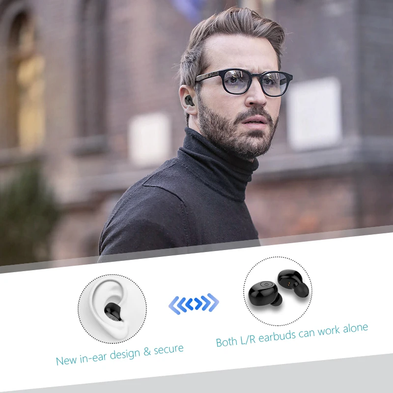 F9 Mini Dual V5.0 Wireless Earphones Bluetooth Earphones 3D Stereo Sound Earbuds with Dual Microphone and Charging box new 5.0