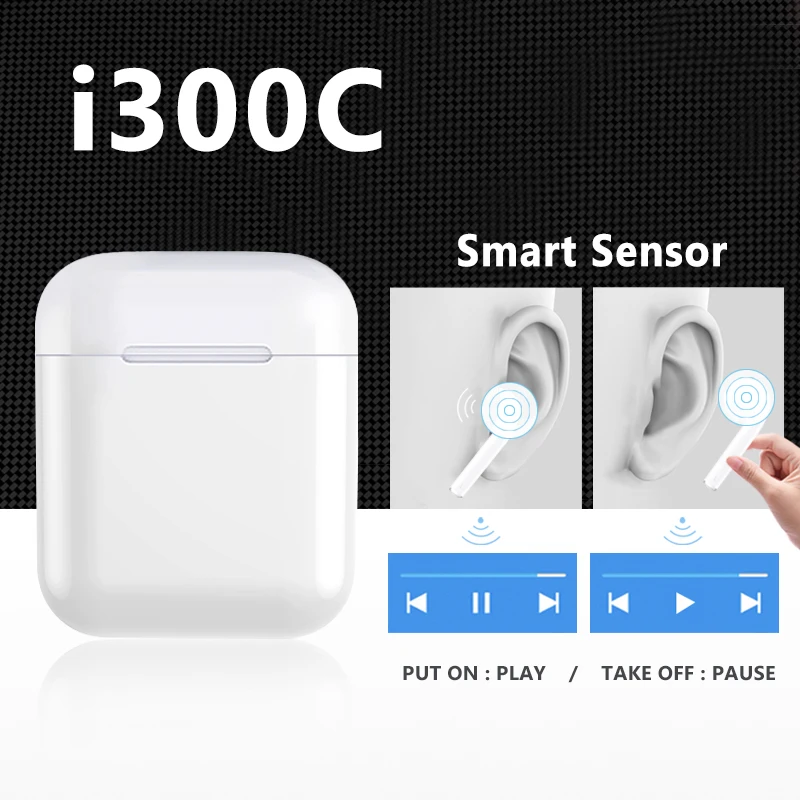 

TWS i300 C bluetooth earphone Smart Sensor PK W1 H1 Chip Earbuds Wirless charging PK i10 i7s i9s i10tws i12 i30 i60 i80 i100 TWS