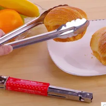 Кухонный зажим для еды из нержавеющей стали, хлеб, еда, посуда для барбекю, домашнее оборудование для выпечки