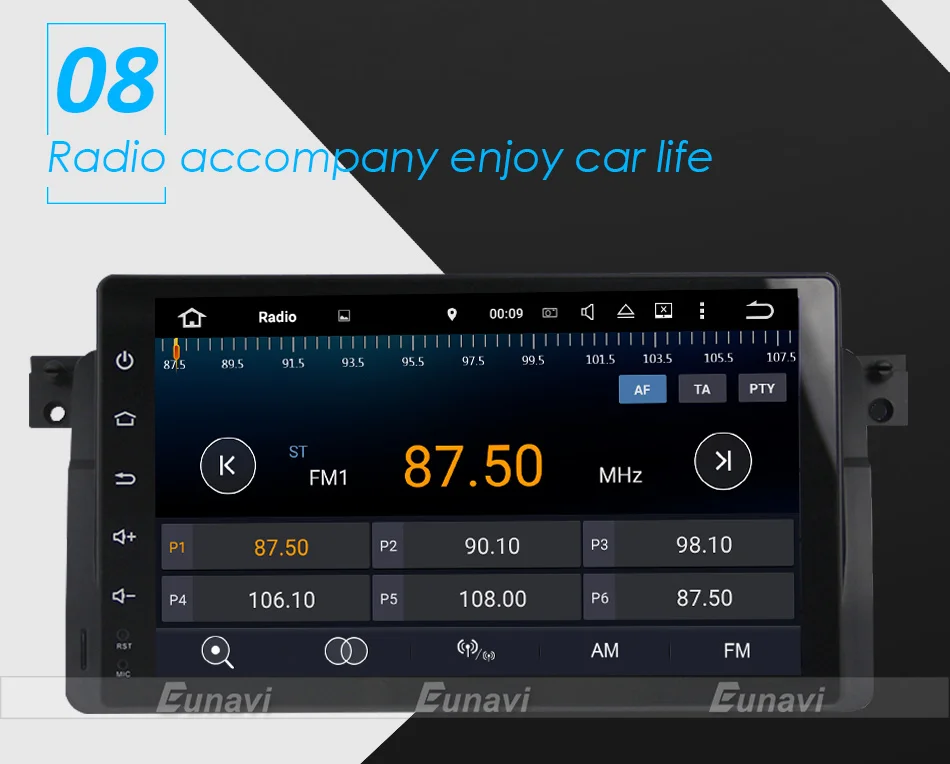 Discount Eunavi TDA7851 Android 9.0 9 Inch Car Radio Stereo For Bmw E46 M3 Rover 75 GPS Wifi Canbus Bluetooth Multimedia player no dvd 12