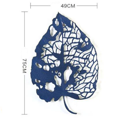 Современные кованые железные листья настенные подвесные украшения аксессуары для дома гостиной 3D настенные наклейки Настенные обои под Металл украшения Декор - Цвет: style3