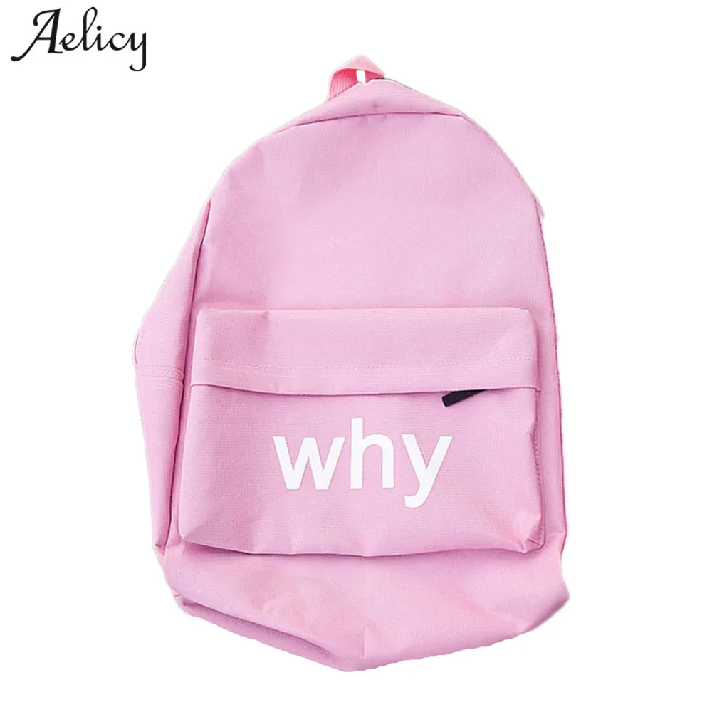 

Aelicy canvas letter travel backpack women backpack 2019 fashion korean zipper canvas backpack schoolbag for girls rucksack