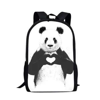 

Teenager New Arrival Cartoon Panda Pattern Printing School Bags for Boys Girls Backpack Children Travel Students Bag Casual Case